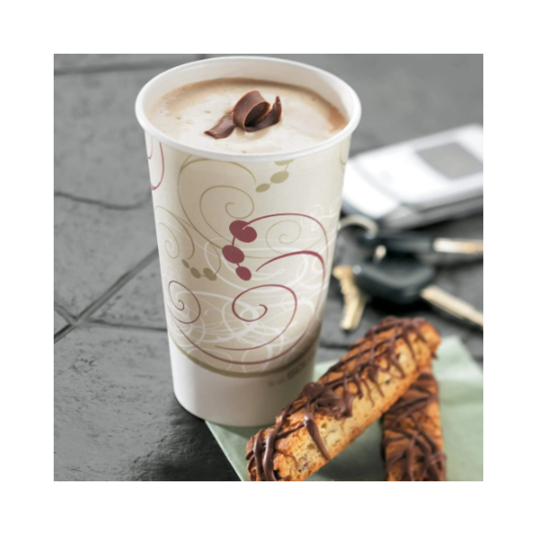 Solo® Symphony™ Single Poly Paper Hot Cups – 6 oz, 8 oz, 16 oz
