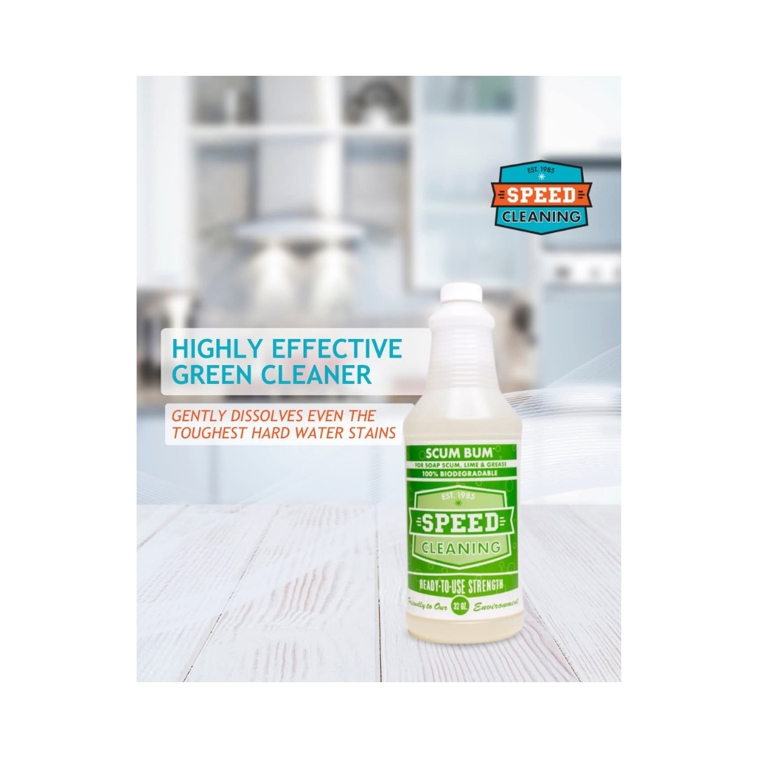 Speed Cleaning™ Scum Bum – 32 oz With Mixing Bottle, Soap Scum Remover
