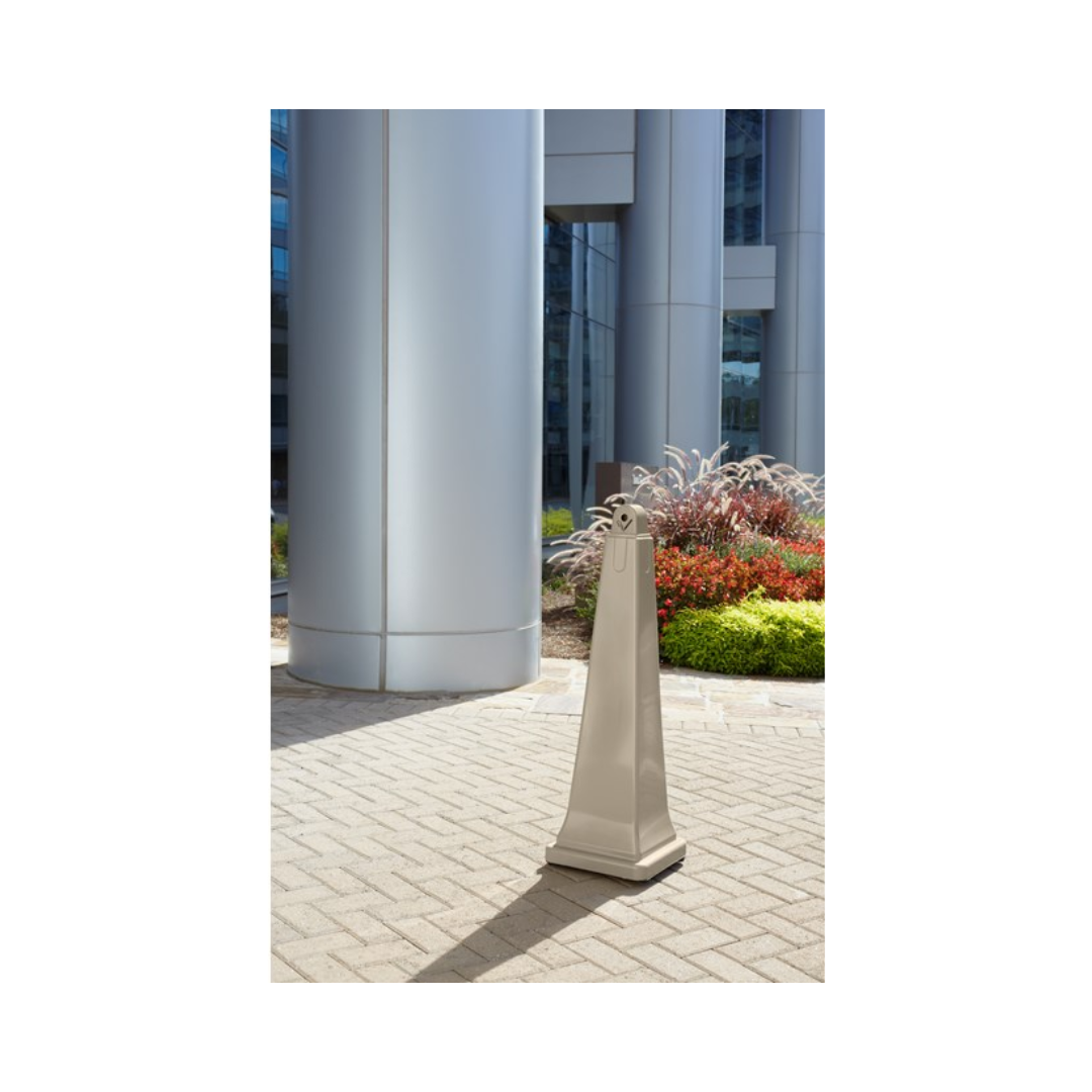 Rubbermaid® GroundsKeeper™ Smoking Receptacle - 36", Beige