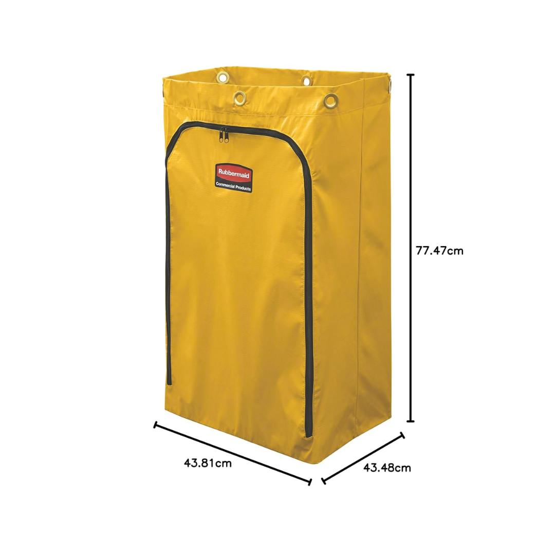 Rubbermaid® Vinyl Replacement Bag For Janitor Cart – 24 Gal, Yellow