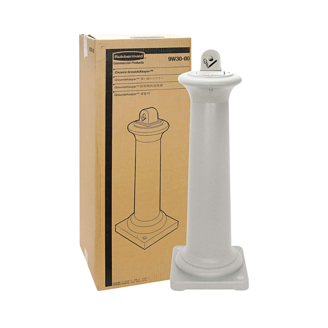 Rubbermaid® GroundsKeeper™ Tuscan Receptacle – Sandstone