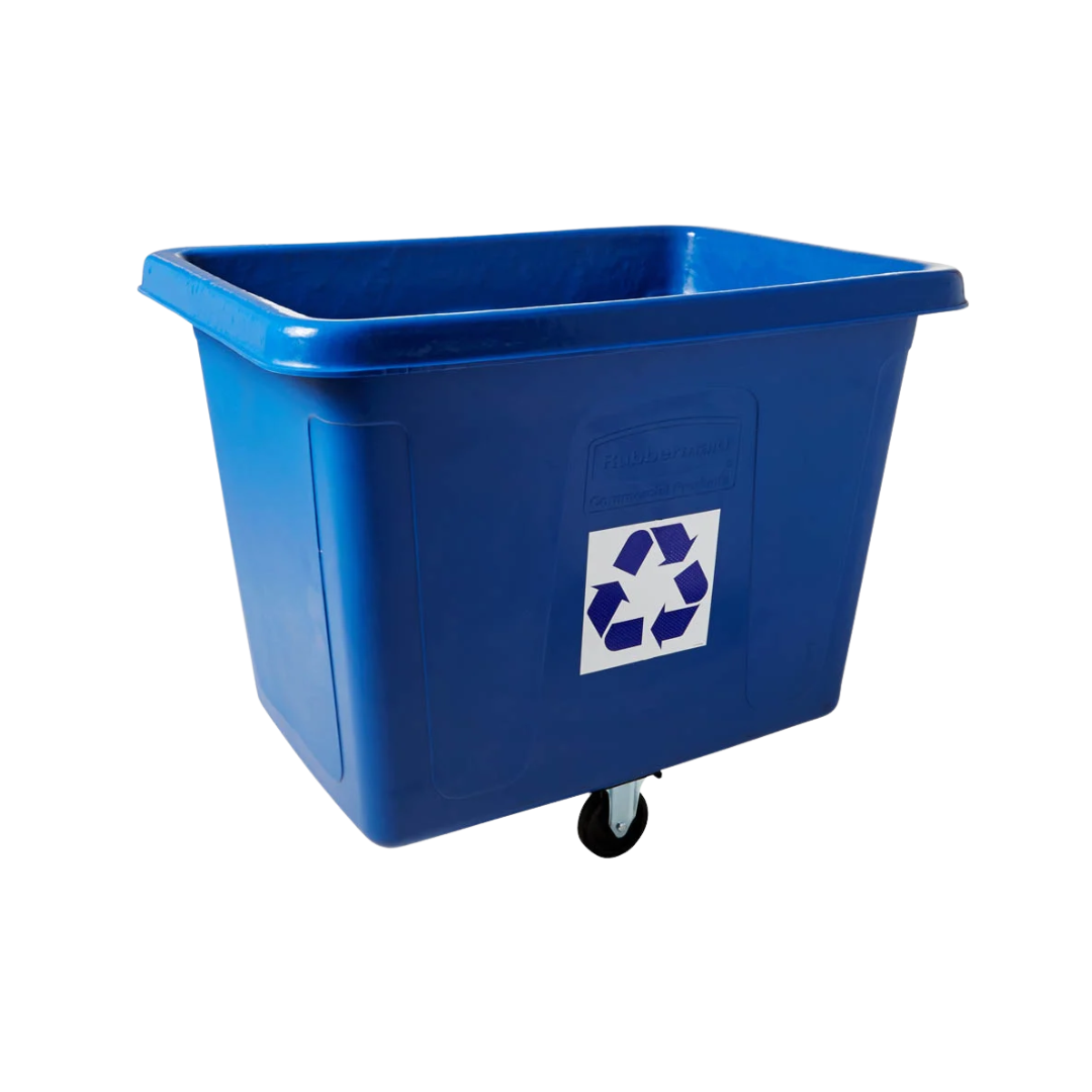Rubbermaid® 16 Cu. Ft. Recycling Cube Truck – 500 lb., Blue