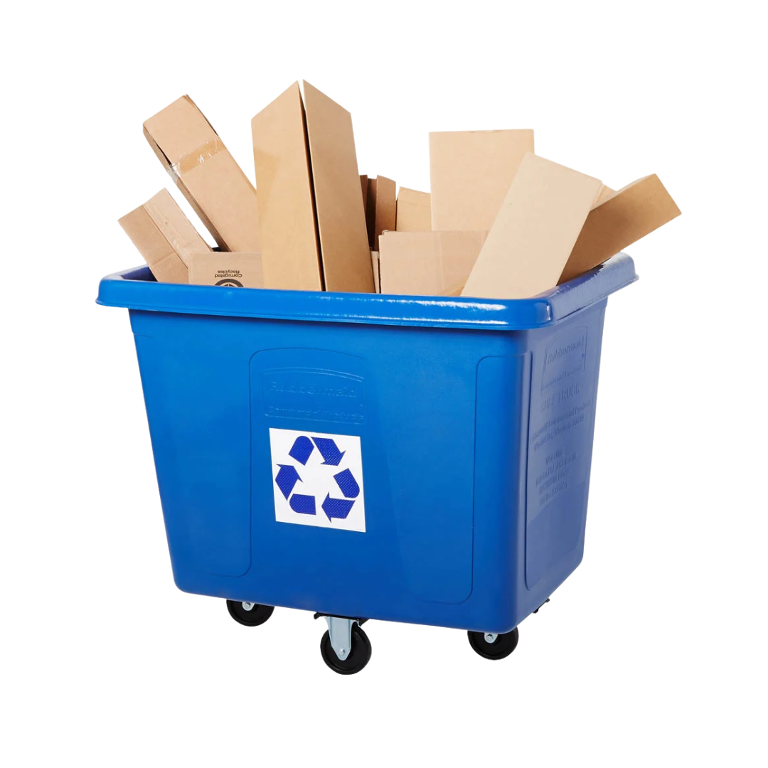 Rubbermaid® 16 Cu. Ft. Recycling Cube Truck – 500 lb., Blue