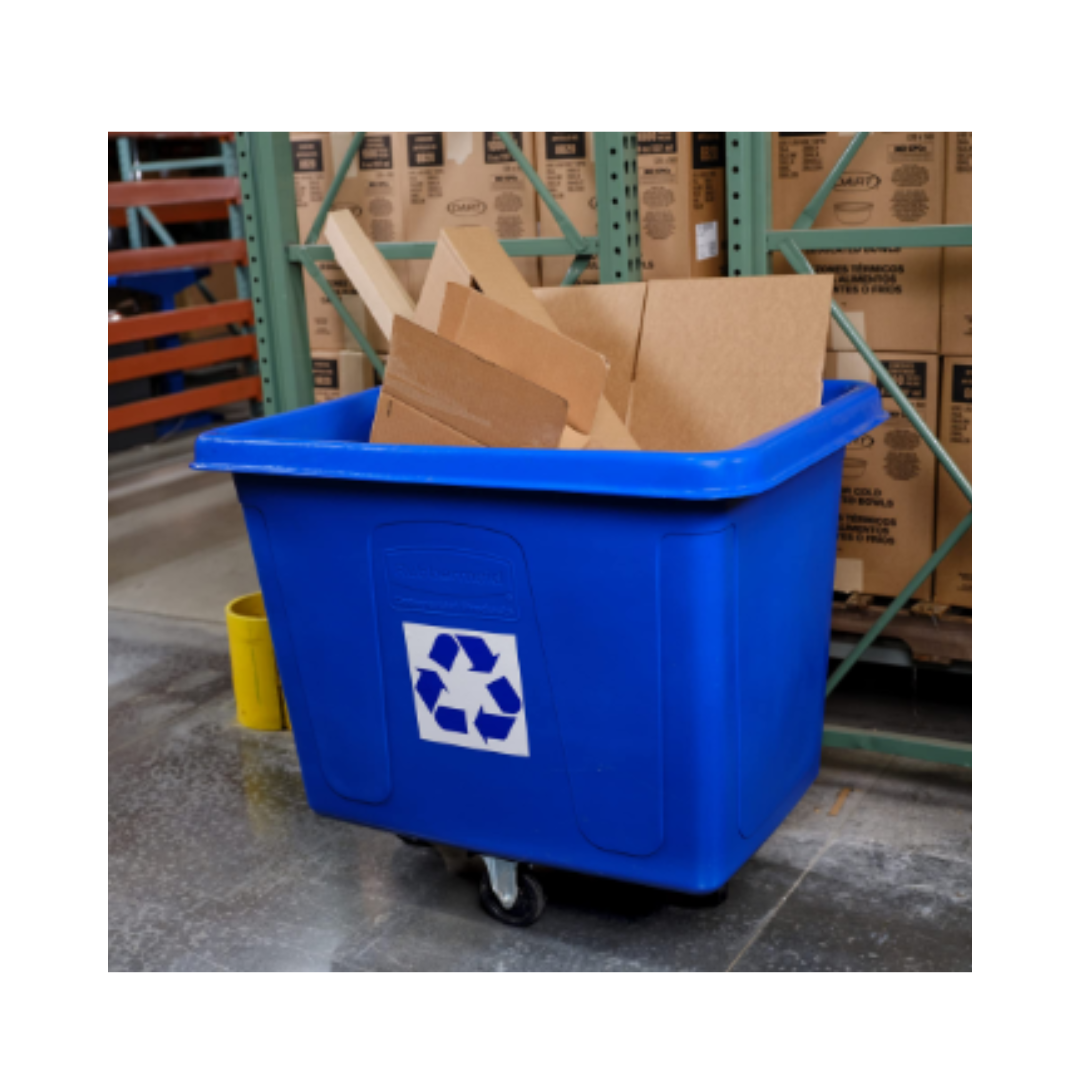 Rubbermaid® 16 Cu. Ft. Recycling Cube Truck – 500 lb., Blue