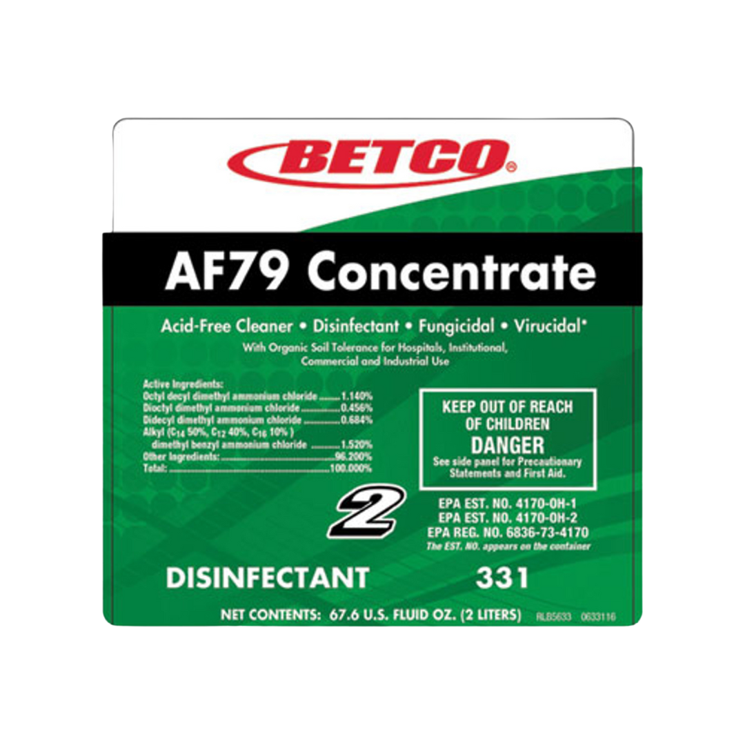 Betco® AF79 Concentrate Acid Free Bathroom Disinfectant – 2 L FastDraw®