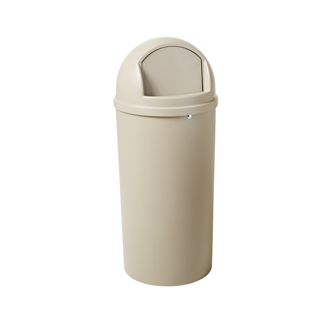 Rubbermaid® Marshal® Classic Fire-Safe Container – 15 & 25 Gal., White, With Retainer Hardware
