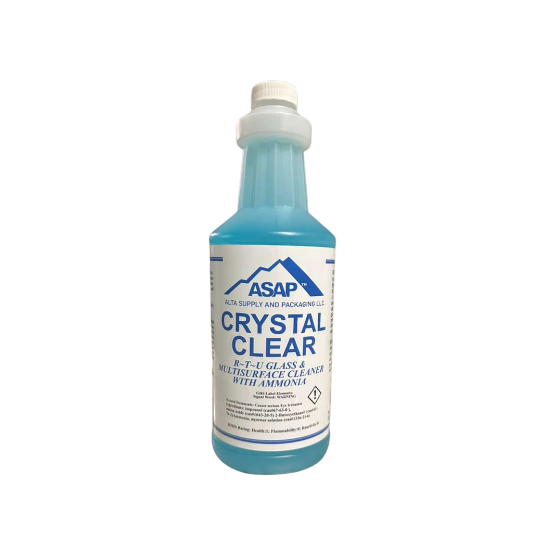 ASAP® CRY Crystal Clear – RTU Glass & Multisurface Cleaner with Ammonia