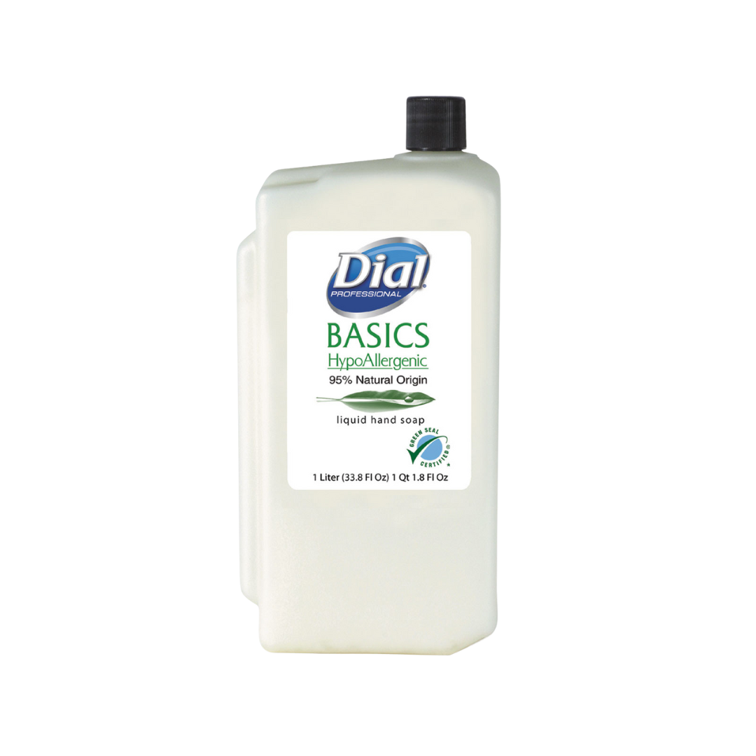 Dial® Basics Hypoallergenic Liquid Soap Refill – 1L Cartridge, Fresh Floral