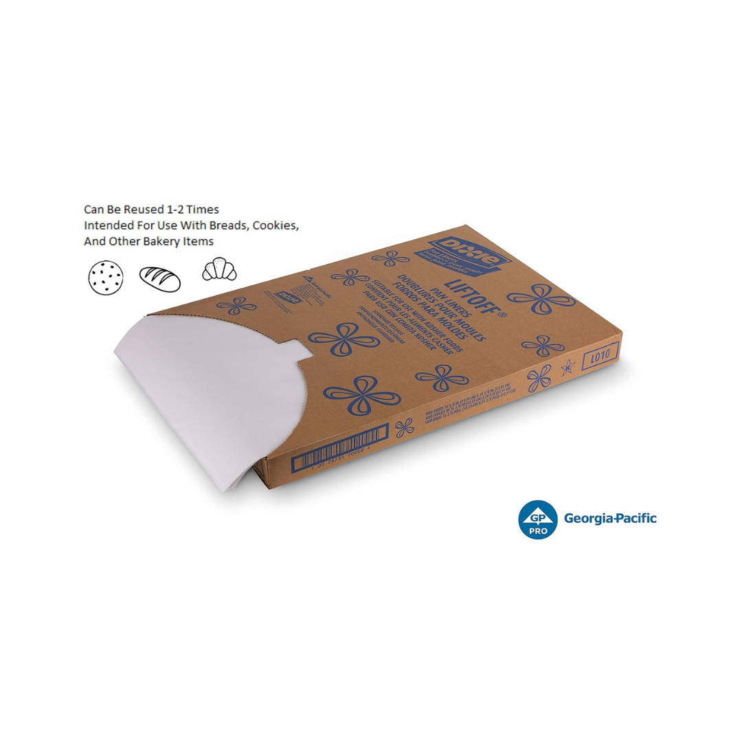 Dixie® Liftoff® Greaseproof Pan Liner – Quilon Treated, 16.375" x 24.375"