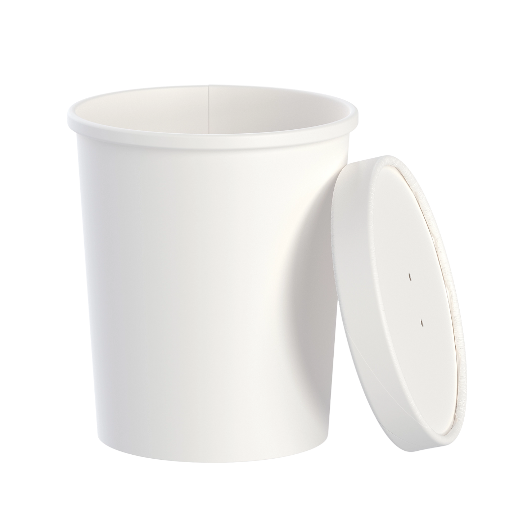 Solo® White Double Poly Paper Food Containers – 12 oz & 32 oz