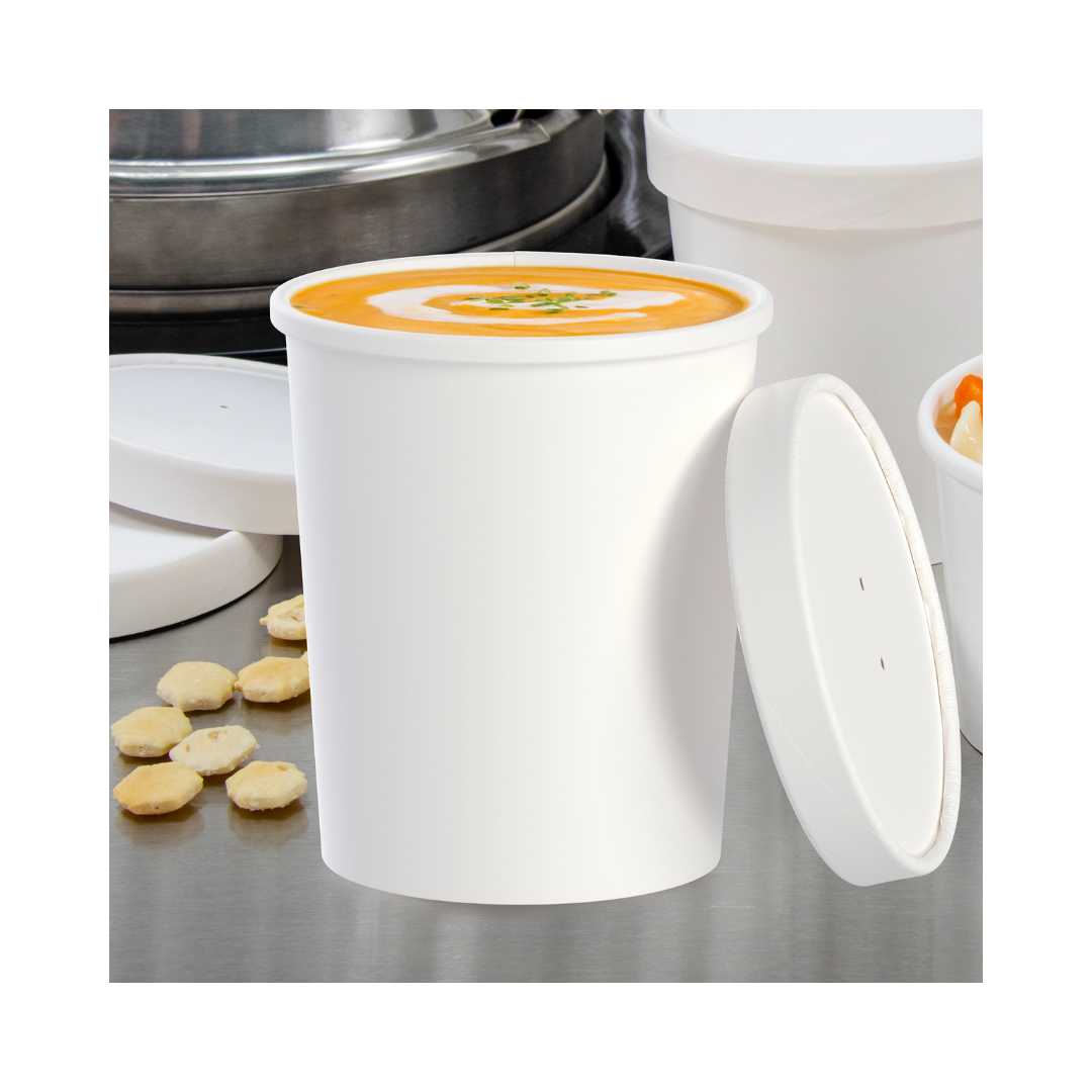 Solo® White Double Poly Paper Food Containers – 12 oz & 32 oz