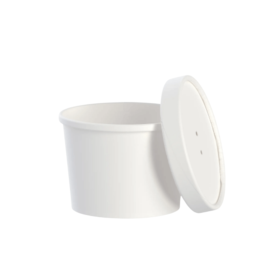 Solo® White Double Poly Paper Food Containers – 12 oz & 32 oz