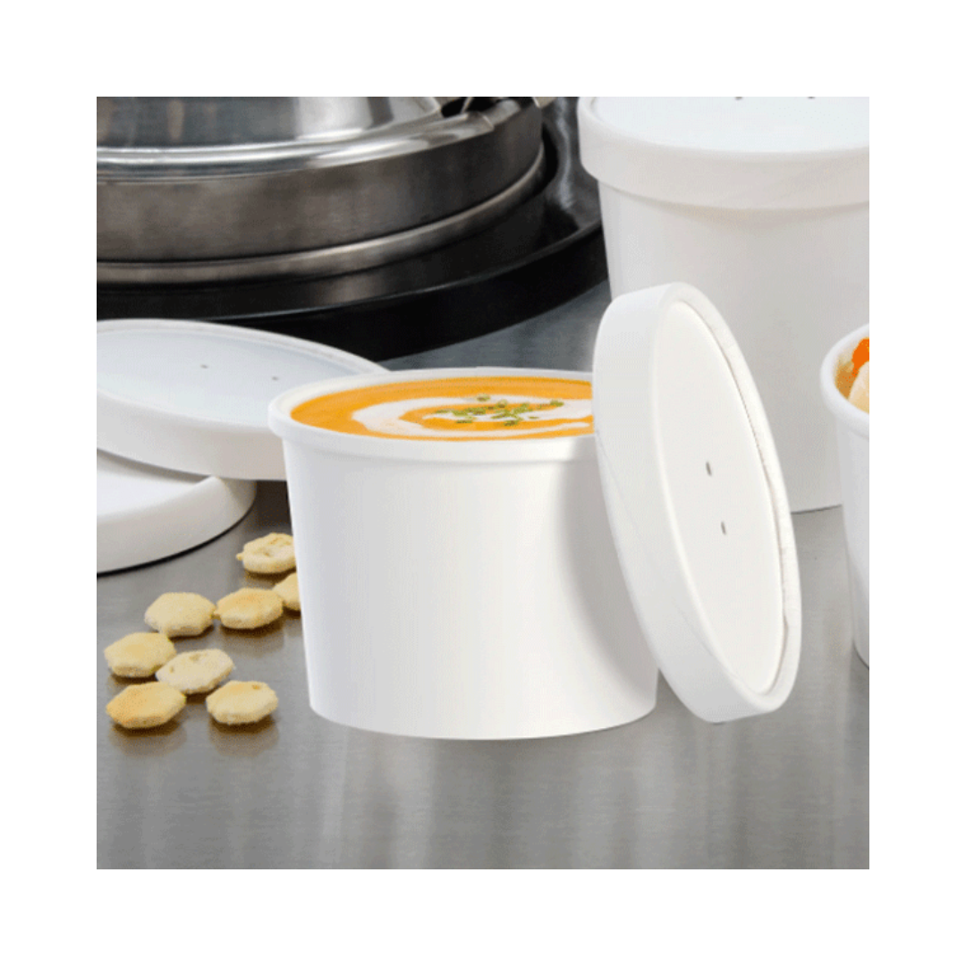 Solo® White Double Poly Paper Food Containers – 12 oz & 32 oz