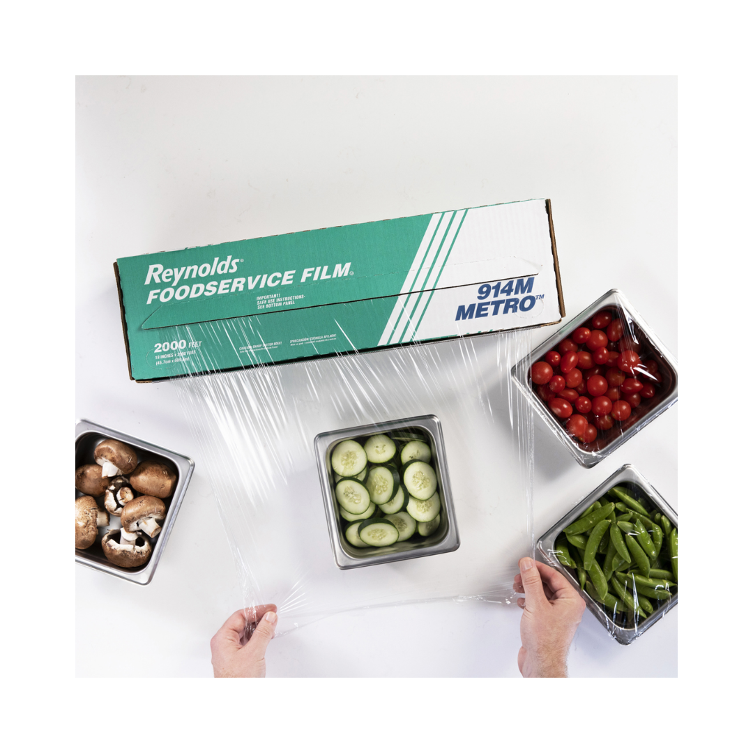 Reynolds® Metro™ Foodservice Plastic Film Wrap – 18" & 24" x 2000'