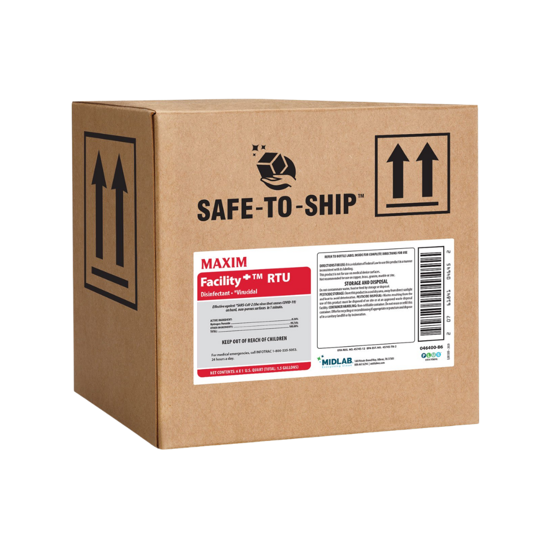 Maxim® Facility+ Disinfectant, Cleaner & Deodorant – 1 Gallon with Mixing Bottle