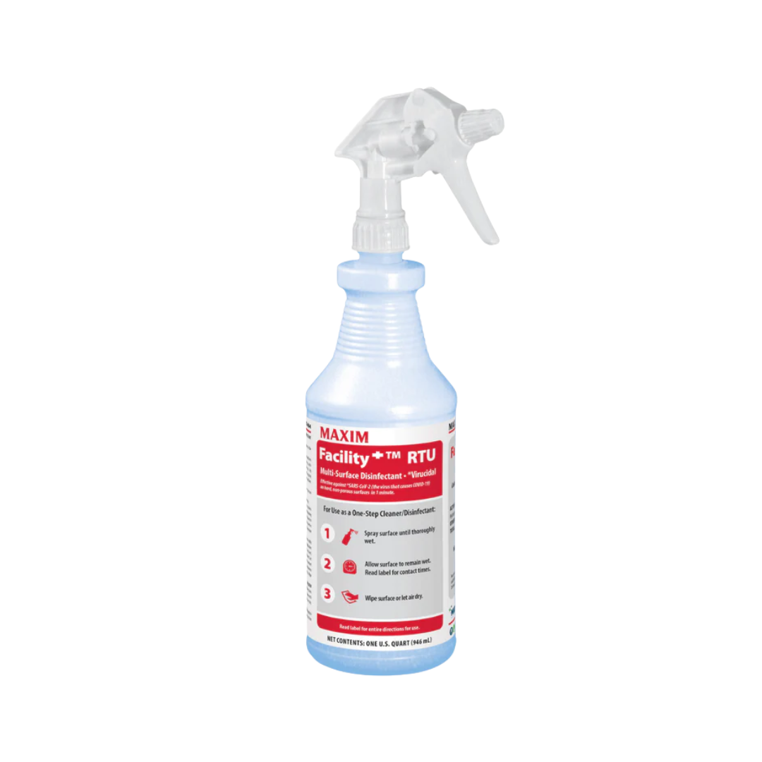 Maxim® Facility+ Disinfectant, Cleaner & Deodorant – 1 Gallon with Mixing Bottle