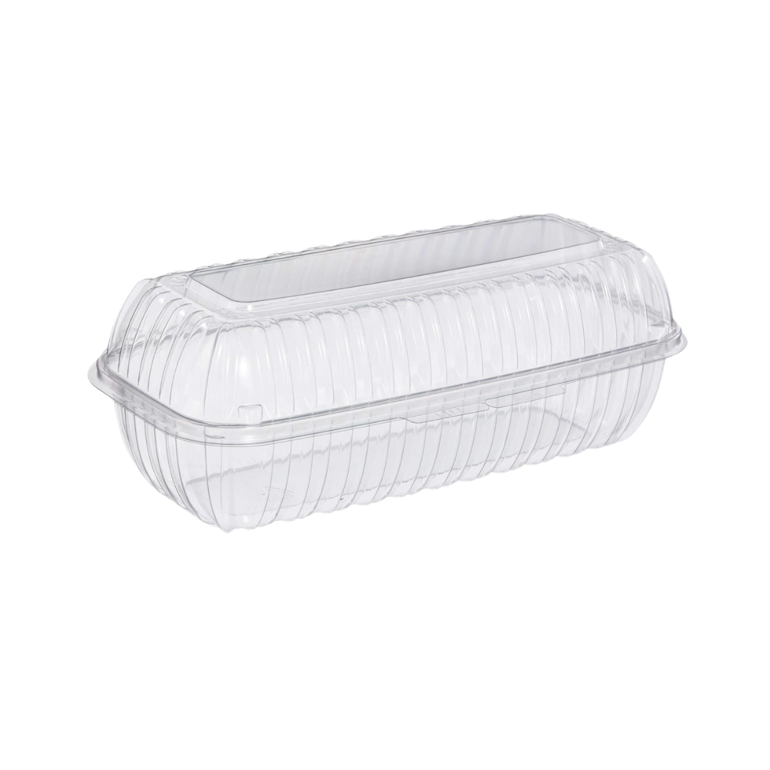 Dart® ClearSeal® OPS Hinged Lid Hoagie Container – 9" x 5", Clear