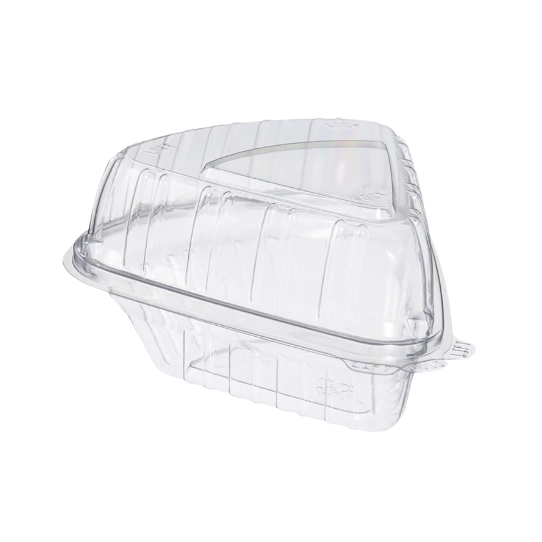 Dart® ClearSeal® OPS Plastic Pie Wedge Container – 5" x 6", Clear