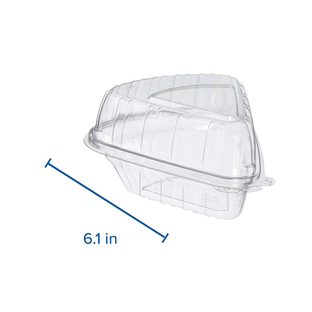 Dart® ClearSeal® OPS Plastic Pie Wedge Container – 5" x 6", Clear
