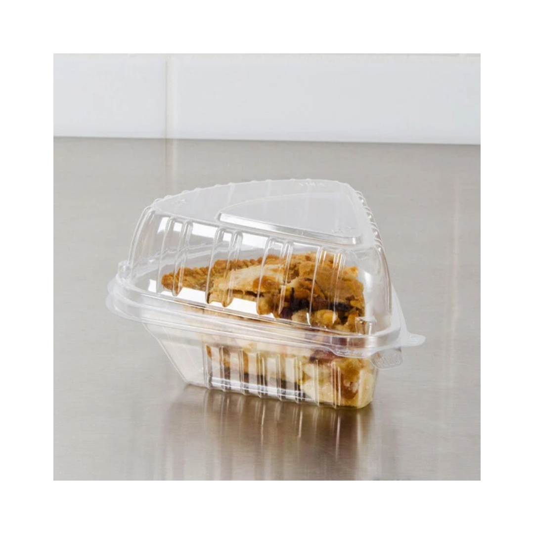 Dart® ClearSeal® OPS Plastic Pie Wedge Container – 5" x 6", Clear