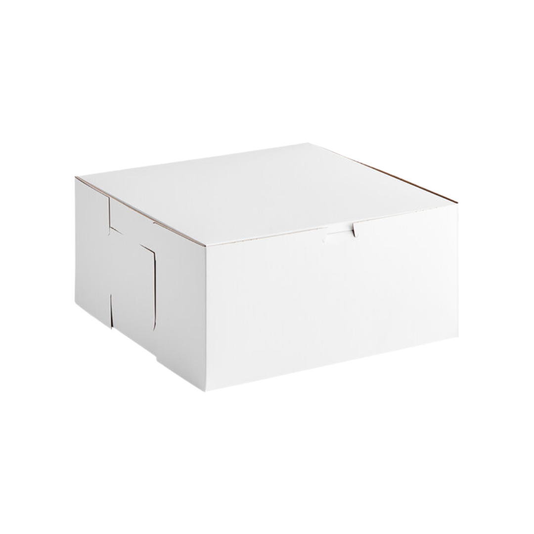Southern Champion® Non-Window White Bakery Boxes – Lock Corner, Tuck-Top, Clay-Coated Kraft