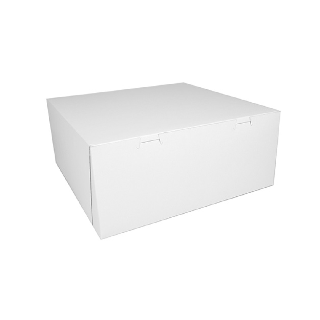 Southern Champion® Non-Window White Bakery Boxes – Lock Corner, Tuck-Top, Clay-Coated Kraft