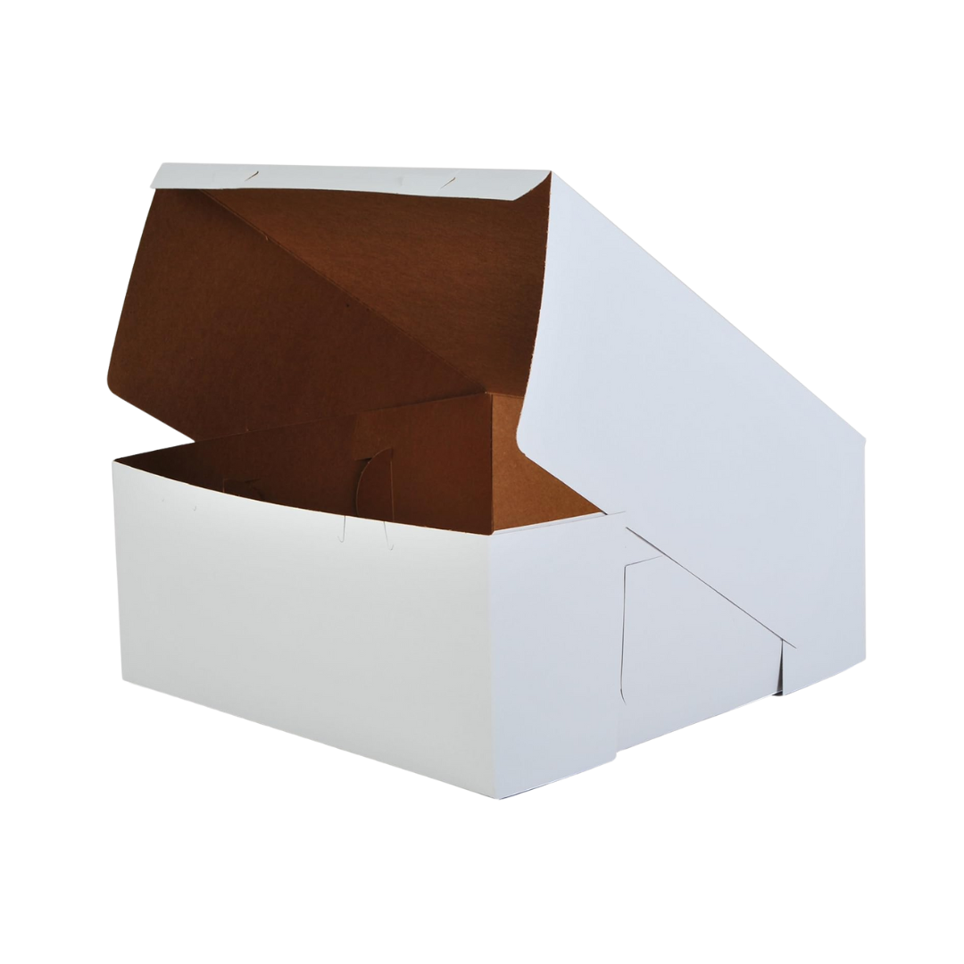 Southern Champion® Non-Window White Bakery Boxes – Lock Corner, Tuck-Top, Clay-Coated Kraft