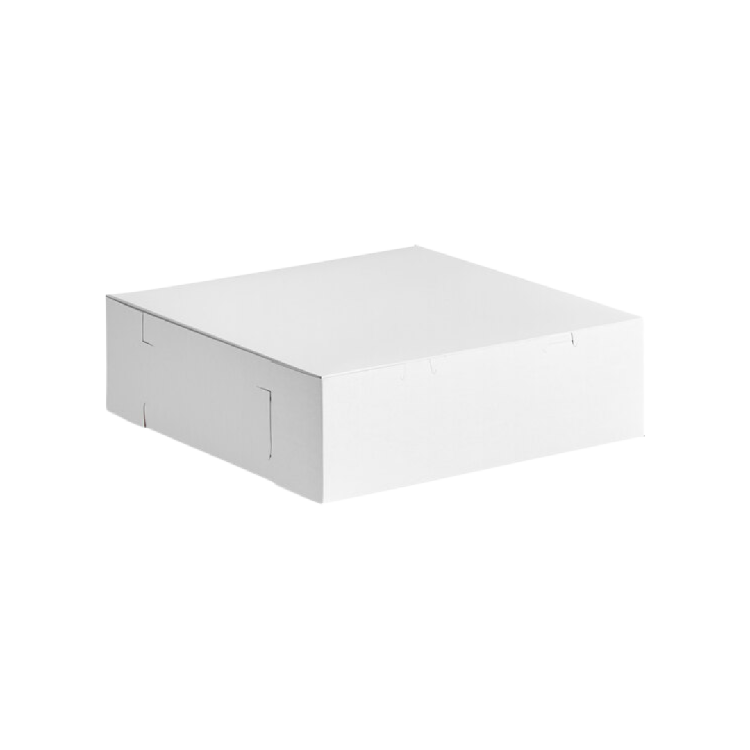 Southern Champion® Non-Window White Bakery Boxes – Lock Corner, Tuck-Top, Clay-Coated Kraft