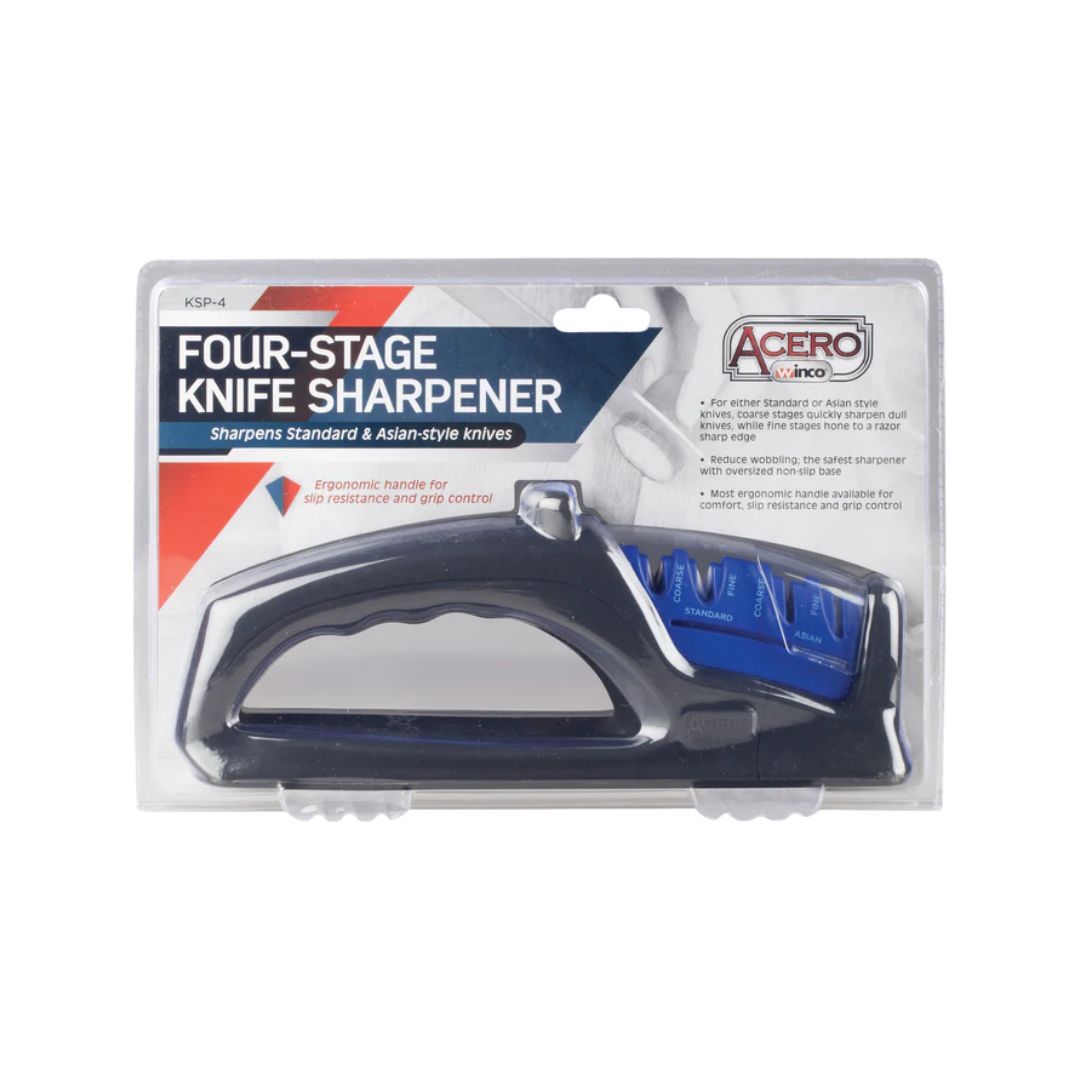 Winco® Acero Four Stage Knife Sharpener