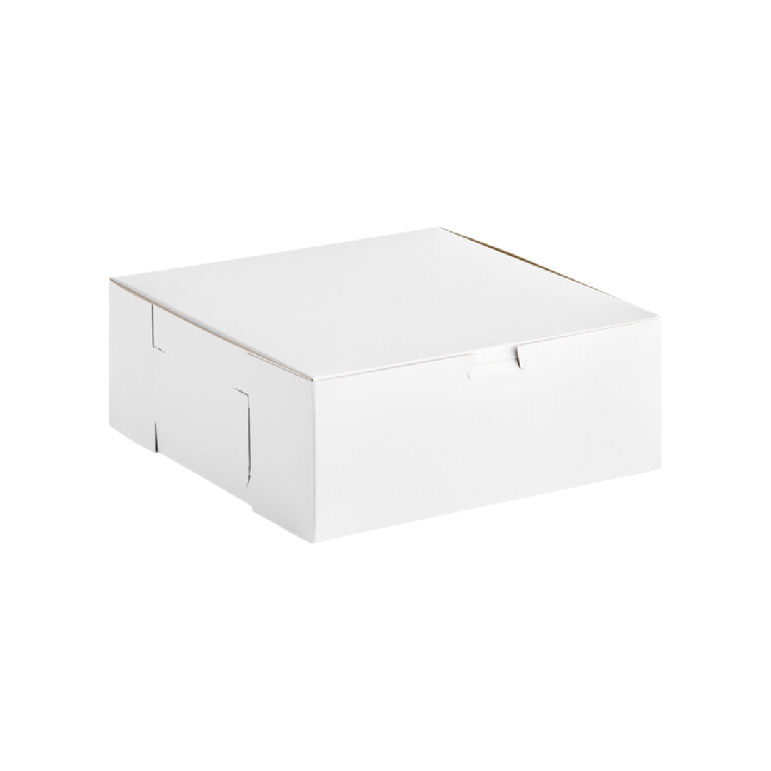 Southern Champion® Non-Window White Bakery Boxes – Lock Corner, Tuck-Top, Clay-Coated Kraft
