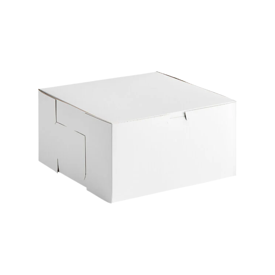 Southern Champion® Non-Window White Bakery Boxes – Lock Corner, Tuck-Top, Clay-Coated Kraft