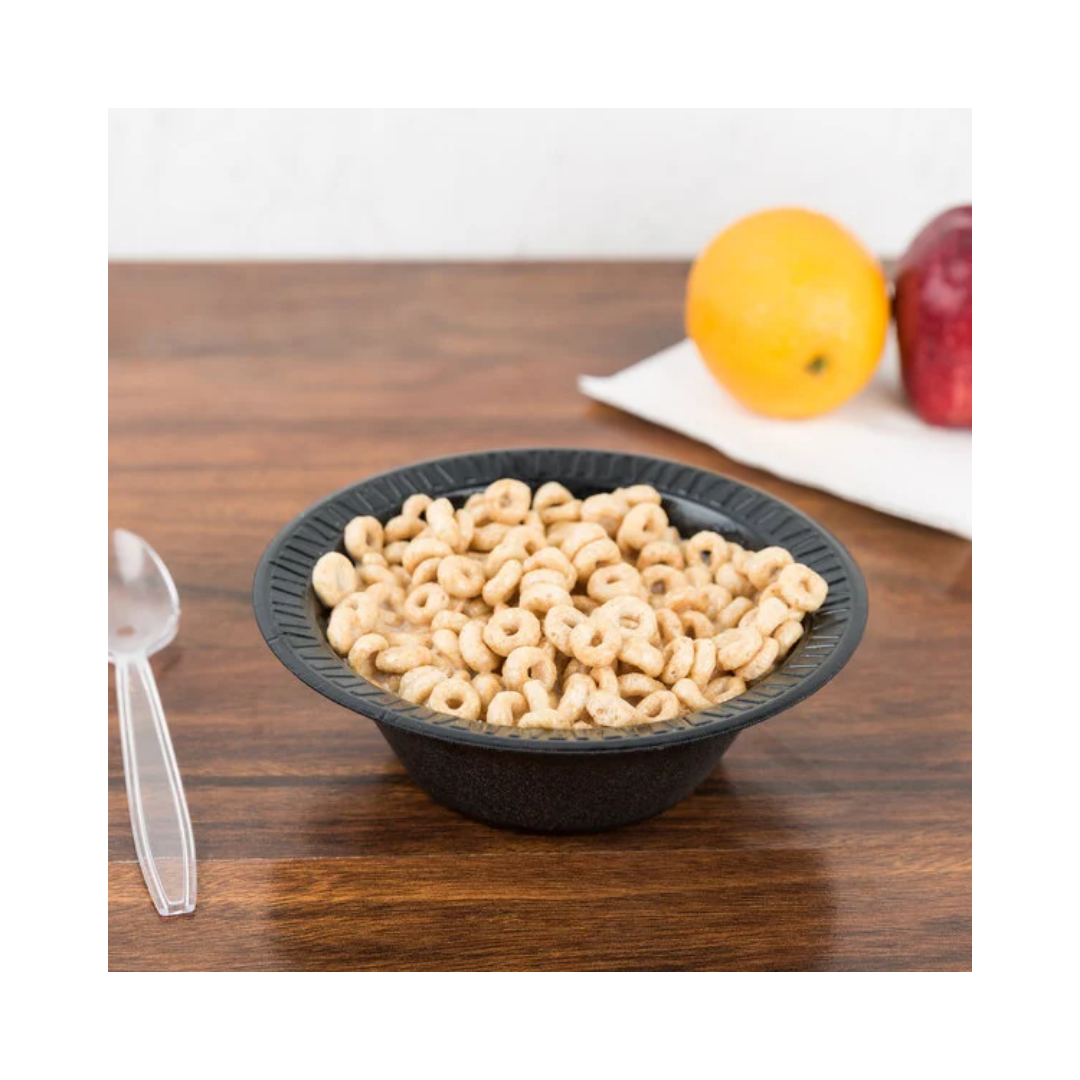 Dart® Quiet Classic® XPS Laminated Foam Bowls – 3.5 oz to 12 oz, Black & White
