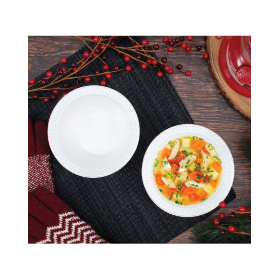 Dart® Concorde® XPS Non-Laminated Foam Bowls – 5 oz to 12 oz, White