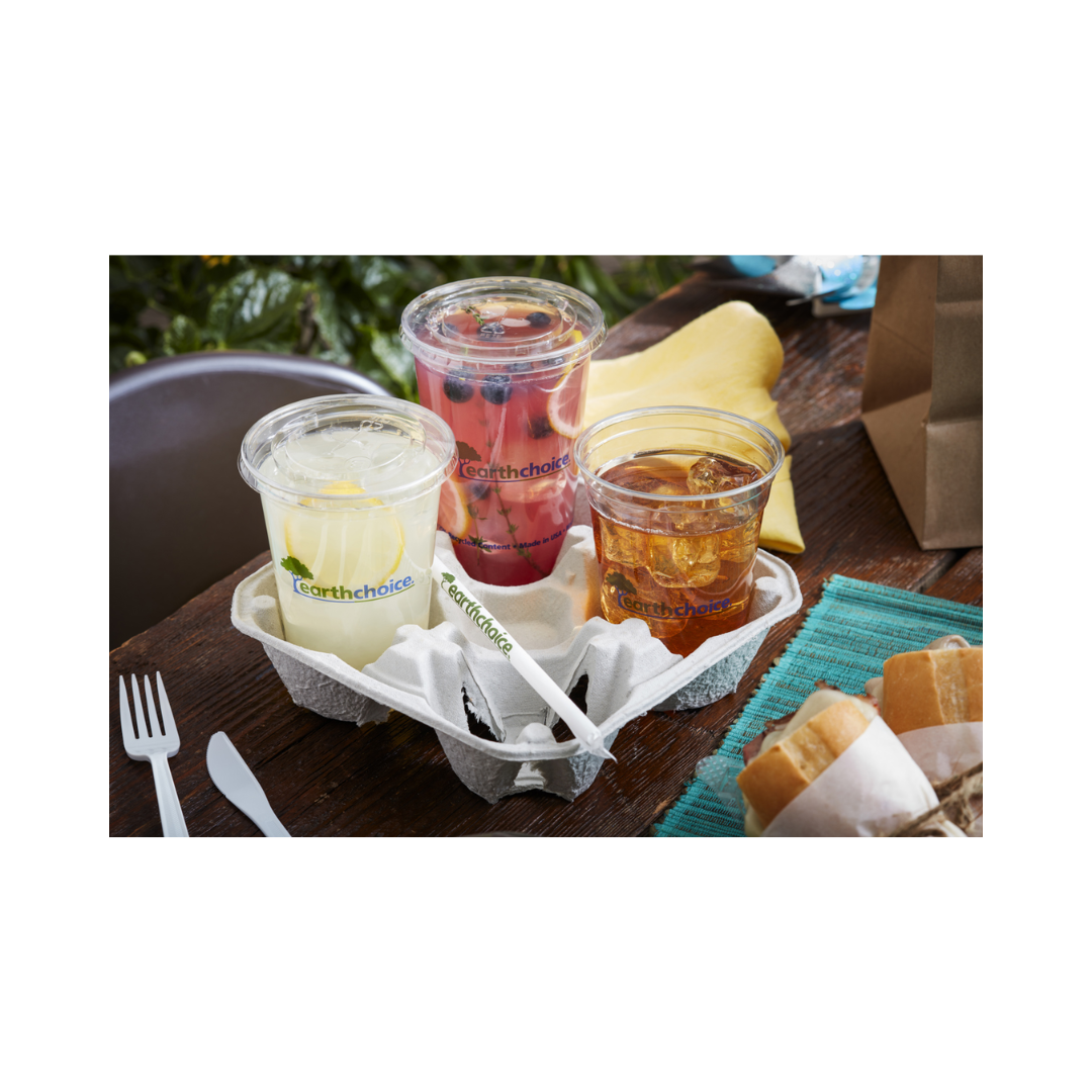 Pactiv EarthChoice® Carry-Safe® Fiber Blend Beverage Cup Carrier – 4-Cup