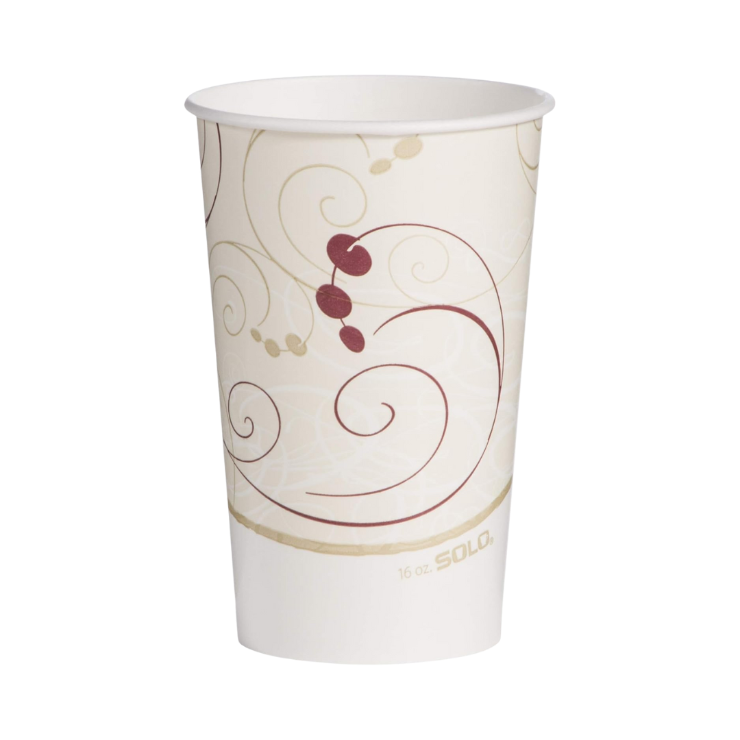 Solo® Symphony™ Single Poly Paper Hot Cups – 6 oz, 8 oz, 16 oz