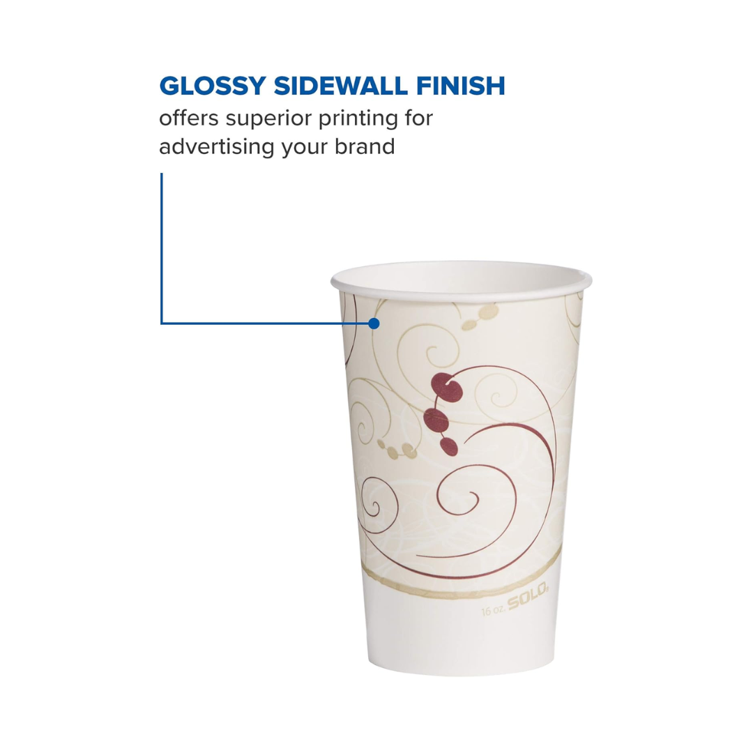 Solo® Symphony™ Single Poly Paper Hot Cups – 6 oz, 8 oz, 16 oz
