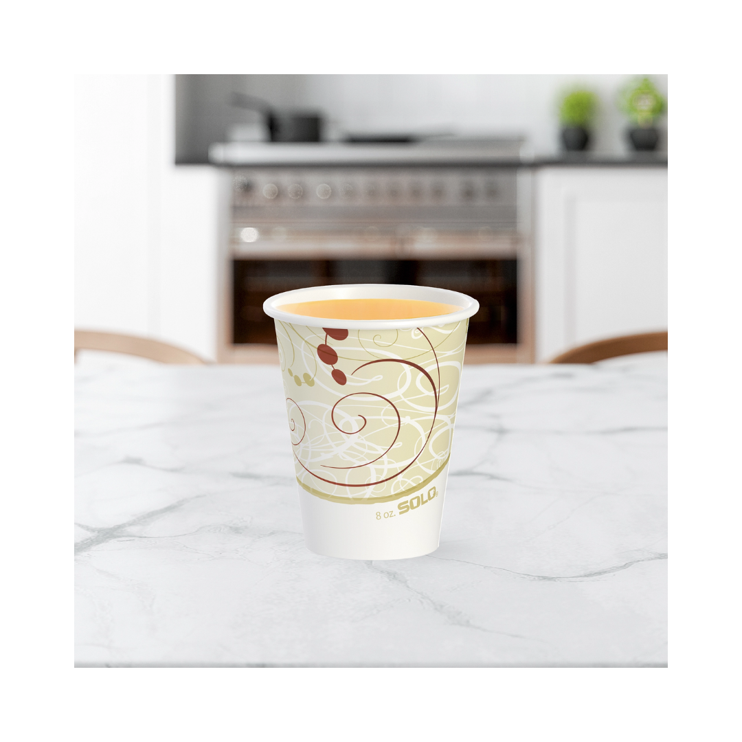 Solo® Symphony™ Single Poly Paper Hot Cups – 6 oz, 8 oz, 16 oz