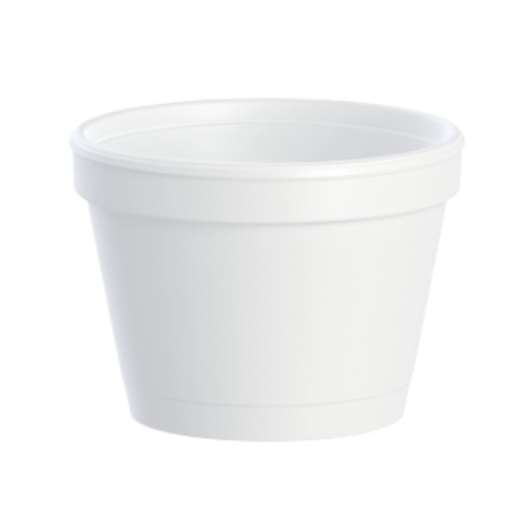 Dart® J Cup® Insulated EPS Foam Food Containers – White, 4 oz to 32 oz