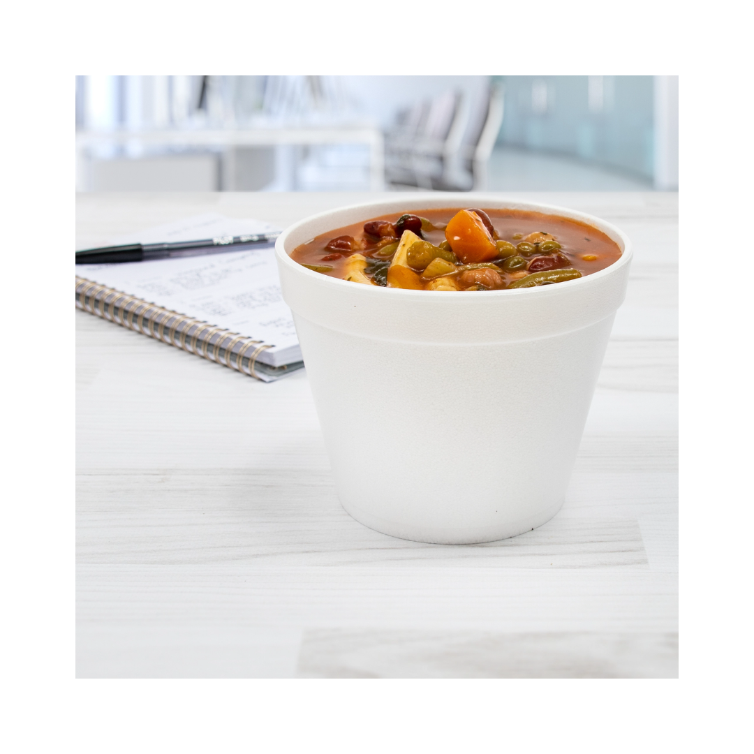Dart® J Cup® Insulated EPS Foam Food Containers – White, 4 oz to 32 oz