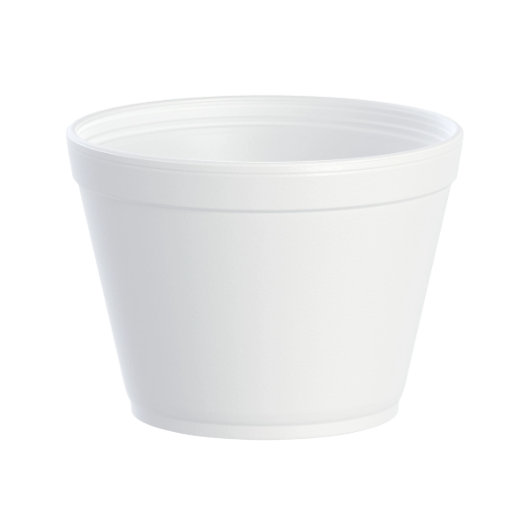 Dart® J Cup® Insulated EPS Foam Food Containers – White, 4 oz to 32 oz