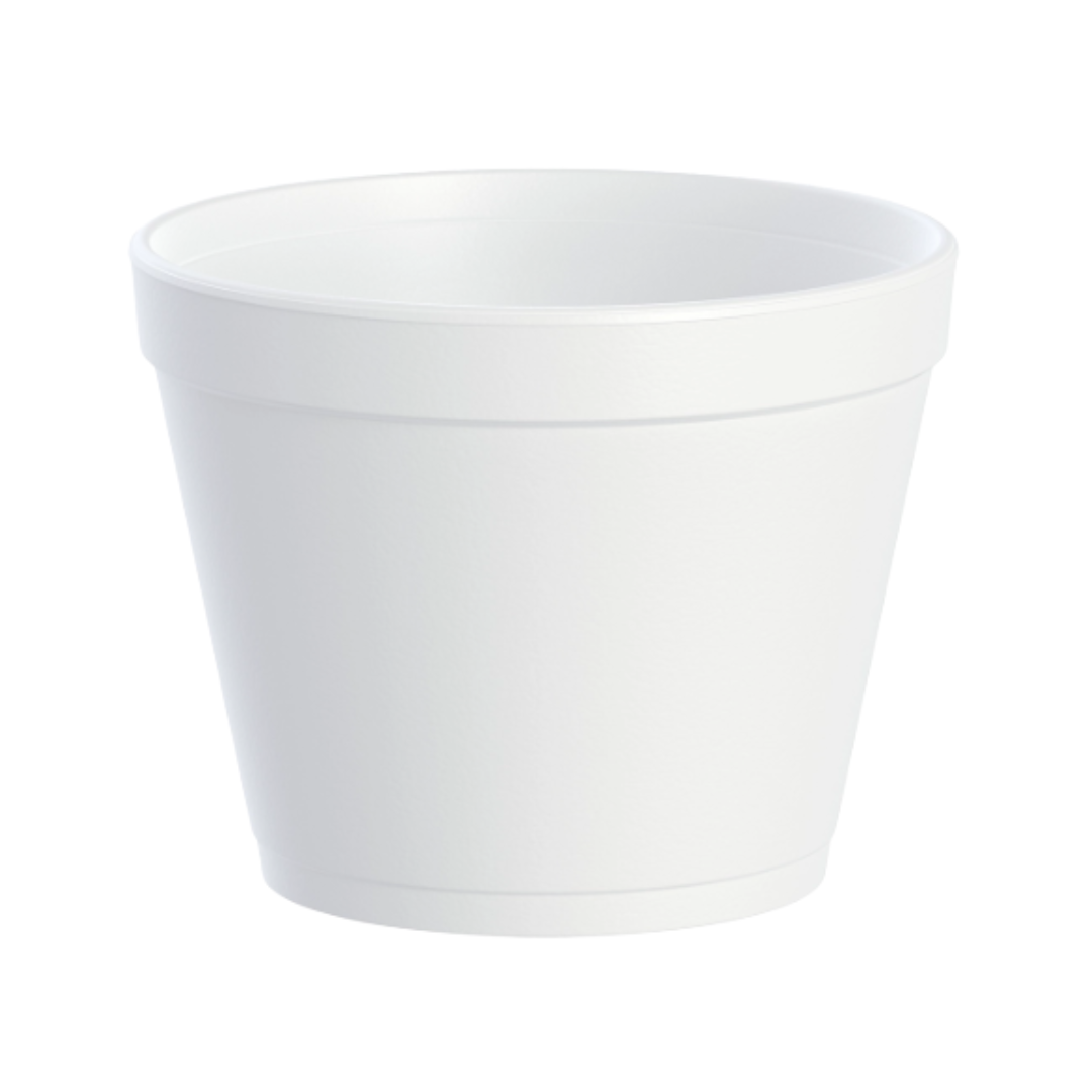 Dart® J Cup® Insulated EPS Foam Food Containers – White, 4 oz to 32 oz