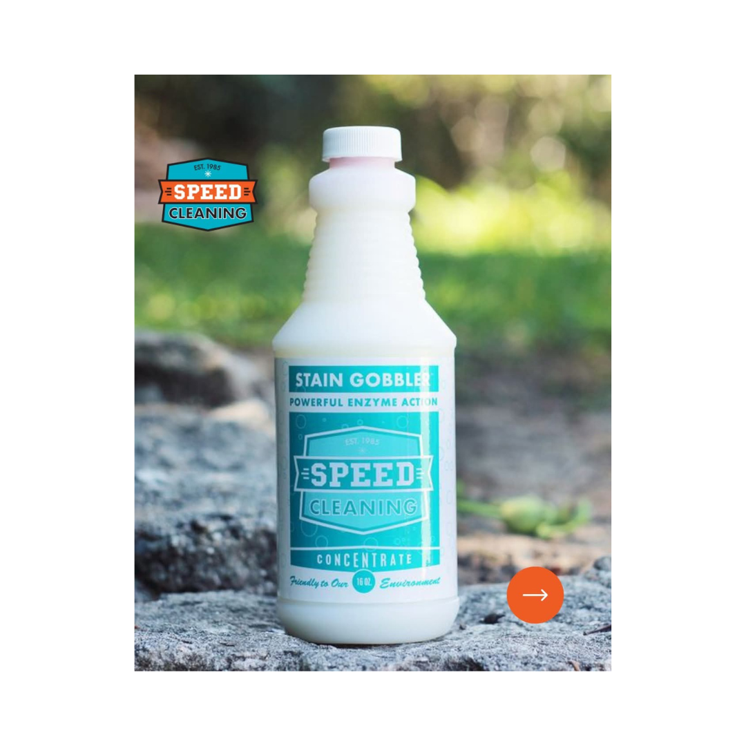 Speed Cleaning™ Stain Gobbler Enzyme Cleaner Concentrate – 16 oz with Mixing Bottle and Sprayer