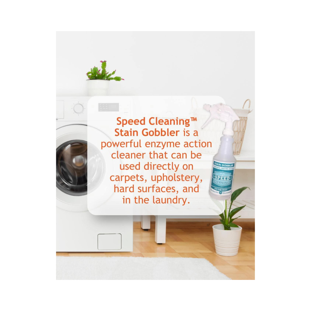 Speed Cleaning™ Stain Gobbler Enzyme Cleaner Concentrate – 16 oz with Mixing Bottle and Sprayer