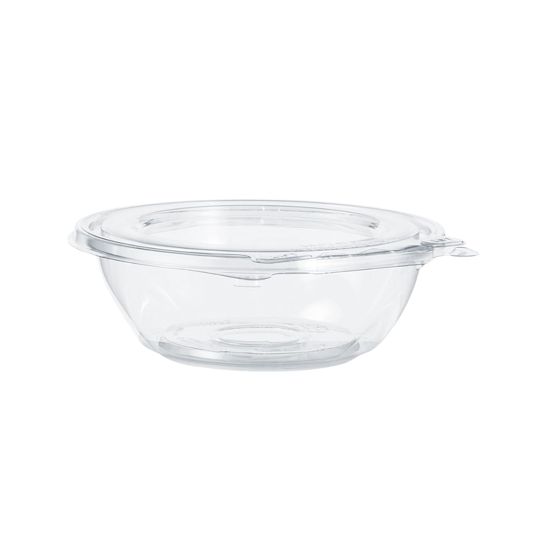 Dart® PresentaBowl™ Clear Hinged Bowls – Dome & Flat Lid, 8 oz to 24 oz