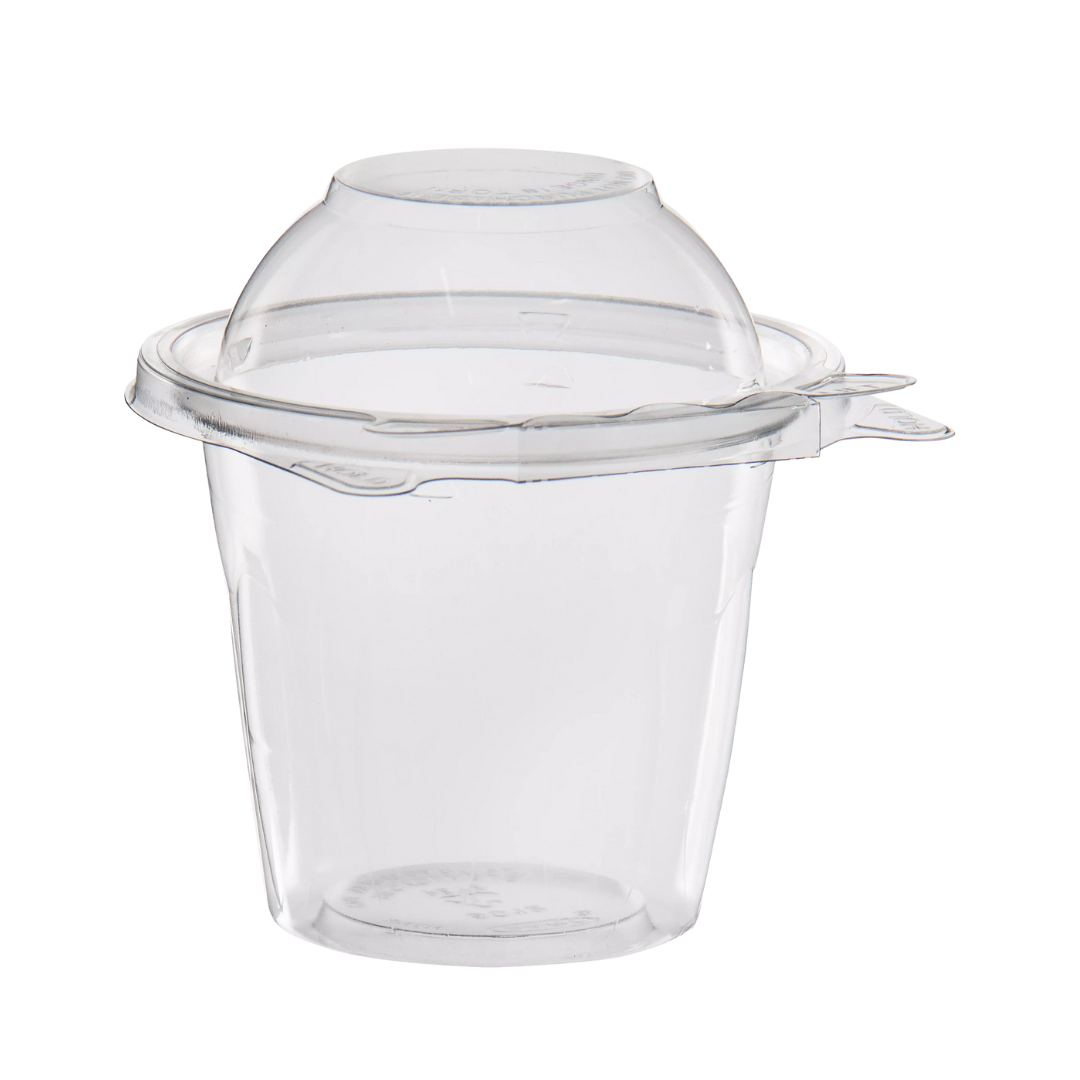 Dart® SafeSeal™ Tamper Resistant Snack Cup w/Dome Lid – 12 oz, Clear
