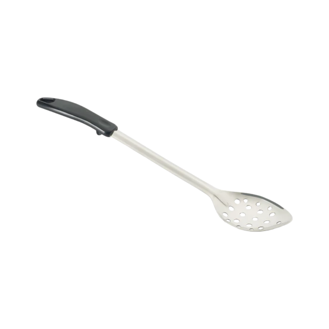 Winco® Stainless Steel Basting Spoon with Stop Hook – 15", Perforated