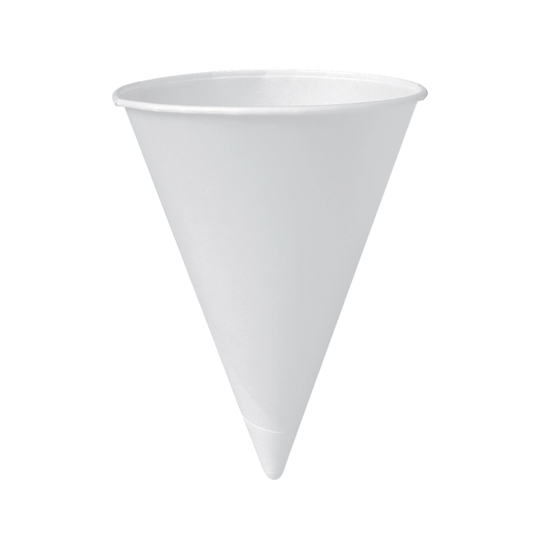 Solo® Bare® Eco-Forward® Cone Water Cups – Treated Paper, 4 oz to 8 oz