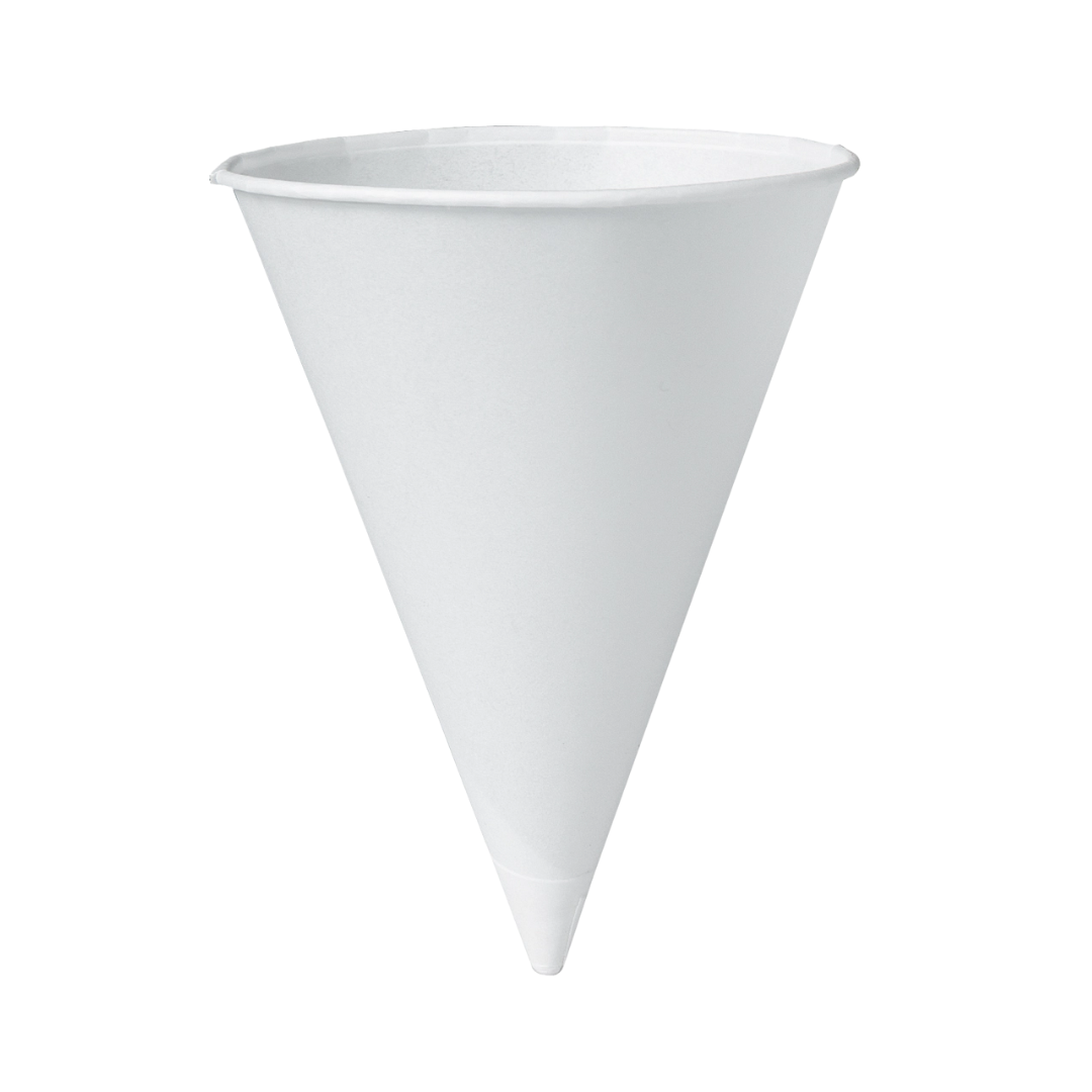 Solo® Bare® Eco-Forward® Cone Water Cups – Treated Paper, 4 oz to 8 oz