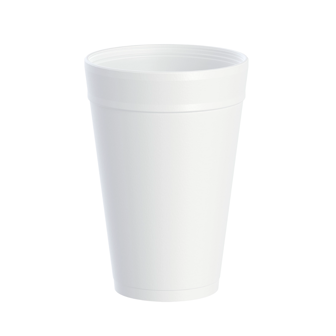 Dart® J Cup® Insulated EPS Foam Cups – 4 oz to 32 oz, White