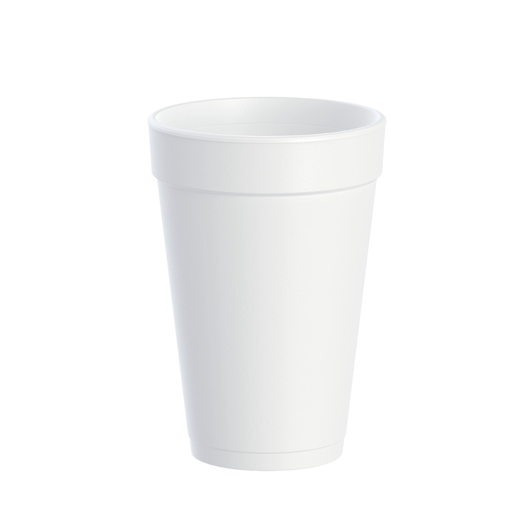 Dart® J Cup® Insulated EPS Foam Cups – 4 oz to 32 oz, White